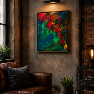 L'Incendie - Peinture abstraite contemporaine