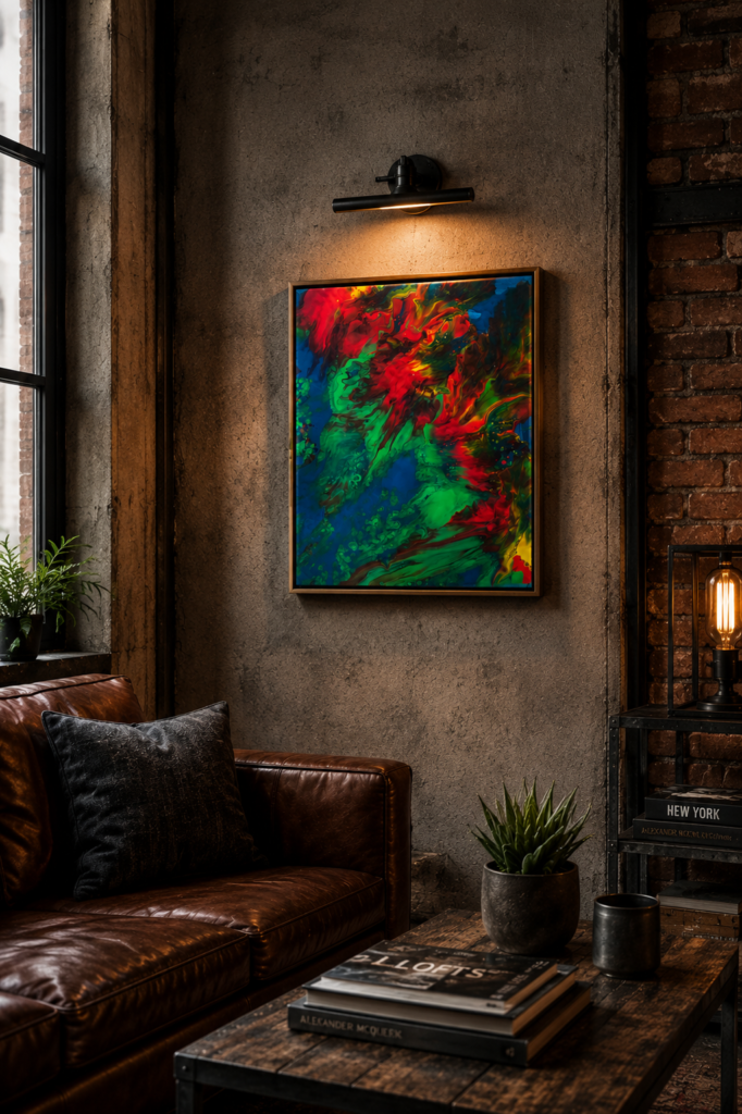 L'Incendie - Peinture abstraite contemporaine