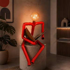 La lampe “Human Pipe” – Sculpture lumineuse design