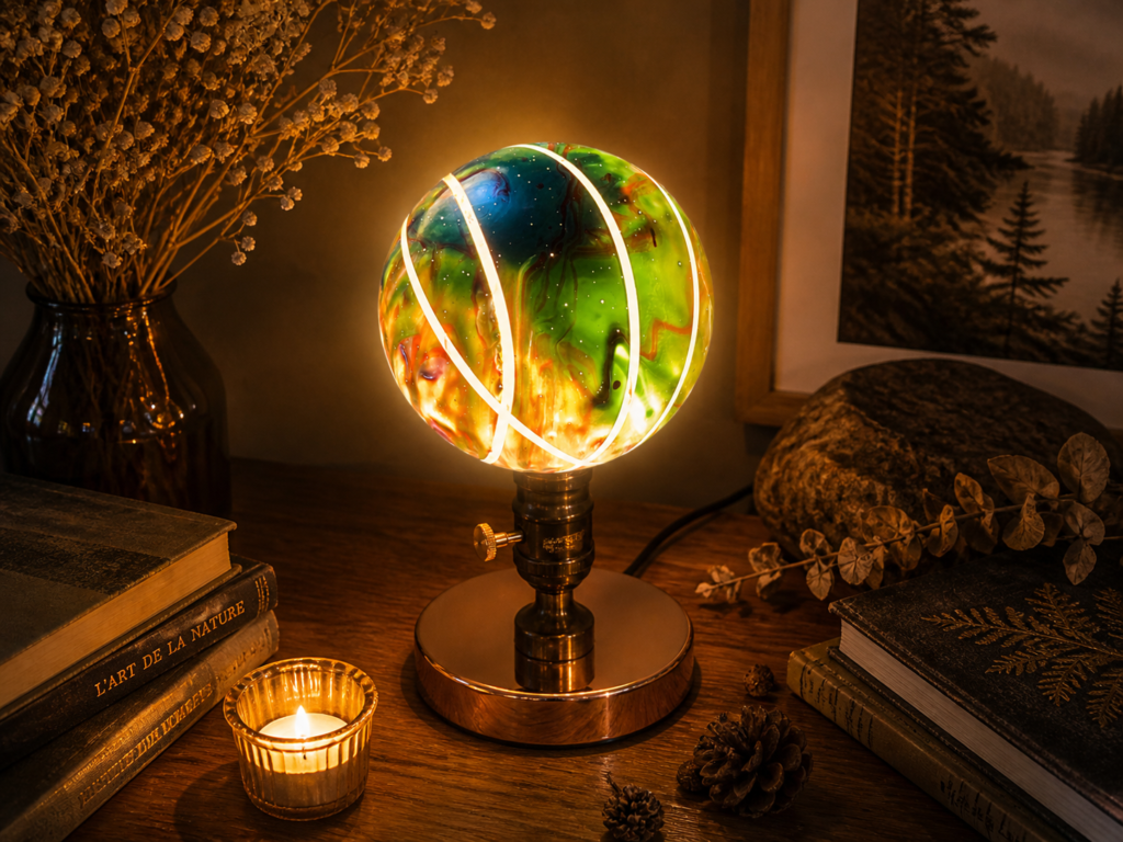 Soleil Vert - Ampoule d'Art